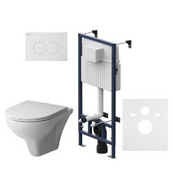 Комплект AM.PM ProC I012707.0101 с кнопкой смыва + Унитаз подвесной AM.PM Gem C901700SC
